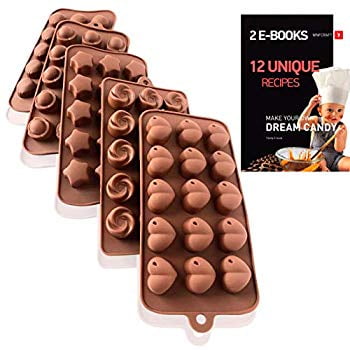 2 eBooks 12 Recipes- Ideal for Chocolate Candy Making Caramel Includes different shape Truffle Mold silicone Fat Bomb Molding Chocolate Small Silicone Molds for Fat Bombs Jello Molds Silicone