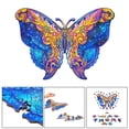 thumbnail image 4 of Rompecabezas para ,Rompecabezas de animales de madera para adultos Rompecabezas de bricolaje mariposa 1 CUTICAT Rompecabezas para niños, 4 of 8