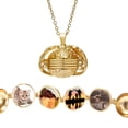 thumbnail image 4 of Expanding 4 Photo Lockets Necklace Gold Ball Angel Wing Pendant, 4 of 5