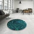 thumbnail image 4 of Ahgly Company Machine Washable Indoor Rectangle Transitional Dark Cyan Green Area Rugs, 2' x 4', 4 of 7
