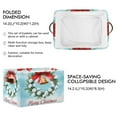 thumbnail image 2 of Ryvnso Christmas Bells Wreaths Storage Basket Large Bin Foldable Boxes Toys Organizer 14.2x10.2x8.3in 2 PCs, 2 of 8