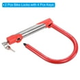 thumbnail image 3 of Bike U Lock Anti Theft Bicycle Lock with 2 Keys 18mm Motorcycle Wheel Security Lock for E Bikes Scooters, Red 2 Pack, 3 of 4