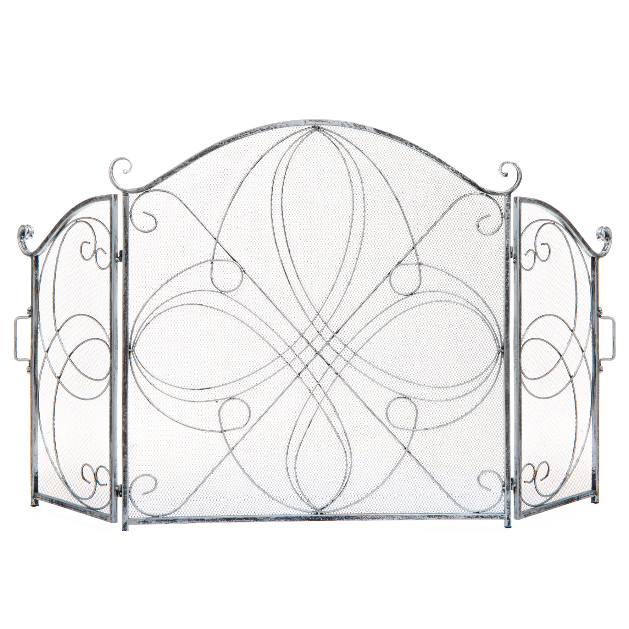 Fire Screen Black Folding 3 Panel Guard Sparkguard Cover New By Home Discount 
