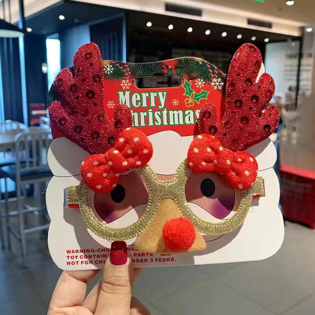 Novedad gafas de sol de fiesta de Navidad gafas divertidas Festival feliz Santa Claus Elk gafas de sol marco