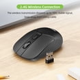 thumbnail image 4 of YWYT G862 2.4G Ratón inalámbrico 3 engranajes DPI ajustable Diseño ergonómico Plug and Play para com YWYT Sin pilas/Negro, 4 of 7