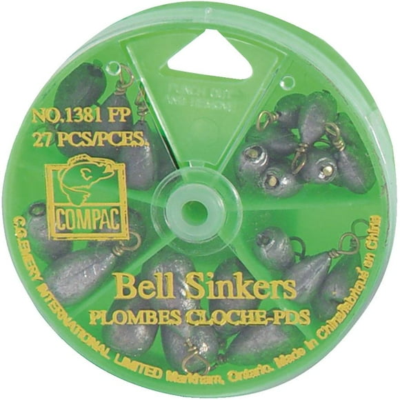 27 Piece Frypan Selector Bell Fishing Sinkers