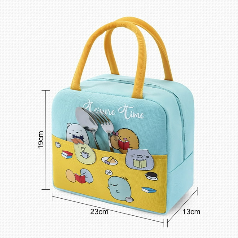 4 Pack Insulated Lunch Bags Aesthetic Lunch Bag Foldable Portable Bento Bag  with