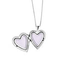 thumbnail image 3 of Sterling Silver Polished and Satin Butterfly Heart Locket & Pendant Set, 3 of 4