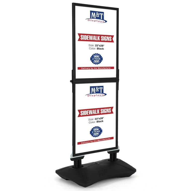 Double-Sided Sign Display Holders with Black Border