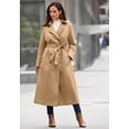 thumbnail image 5 of Jessica London Women's Plus Size Double-Breasted Long Trench Raincoat, 5 of 5