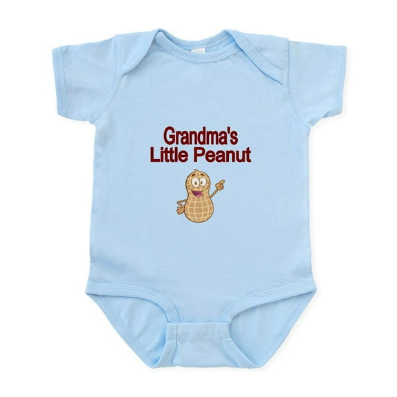 CafePress - Grandmas Little Peanut Body Suit - Baby Light Bodysuit, Size Newborn - 24 Months