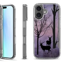For iPhone 17 Shockproof Protective Phone Case, by OneToughShield - Forest/Deer/Twilight