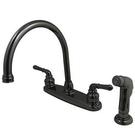 UPC 663370244513 product image for Kingston Brass NB790SP Water Onyx 8 inch centerset kitchen faucet with lever han | upcitemdb.com