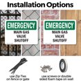 thumbnail image 3 of (2 Pack) Main Gas Valve Shutoff OSHA Emergency Sign 24 Inch X 18 Inch Indoor / Outdoor Rust-Free Aluminum Metal Signs for Workplace, Workshop, and Construction Site, Made in the USA, 3 of 8