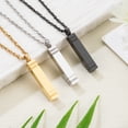 thumbnail image 6 of XIUDA Cube Cremation Urn Necklace for Ashes,  Stainless Steel Memorial Bar Urn Pendant for Women Men-Silver, 6 of 7