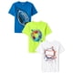 thumbnail image 1 of Camiseta deportiva The Children's Place para niños, paquete de 3, azul, talla S, 1 of 4