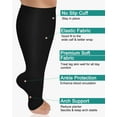 thumbnail image 7 of 2 Pairs Medical Sport Open Toe Compression Socks - 20-30mmhg Graduated Knee-High Support for Men & Women, Ideal for Soccer, Running, and Nurses, 7 of 7