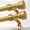 Gold, variant on 2 Pack Bronze Curtain Rods For Windows 66 To 120 Inches Adjustable Length Heavy Duty 1" Diameter Window Rod With Solid Metal Finials Outdoor Farmhouse Bedroom Kitchen Living Room