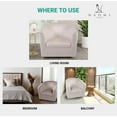 thumbnail image 5 of Ariana 360 Degree Swivel Barrel Chairs, Swivel Accent Chairs for Living Room with Armrest, Bucket Chairs for Home, Modern Accent Chairs, Small Club Chairs for Small Spaces - Ivory, Linen, 5 of 9