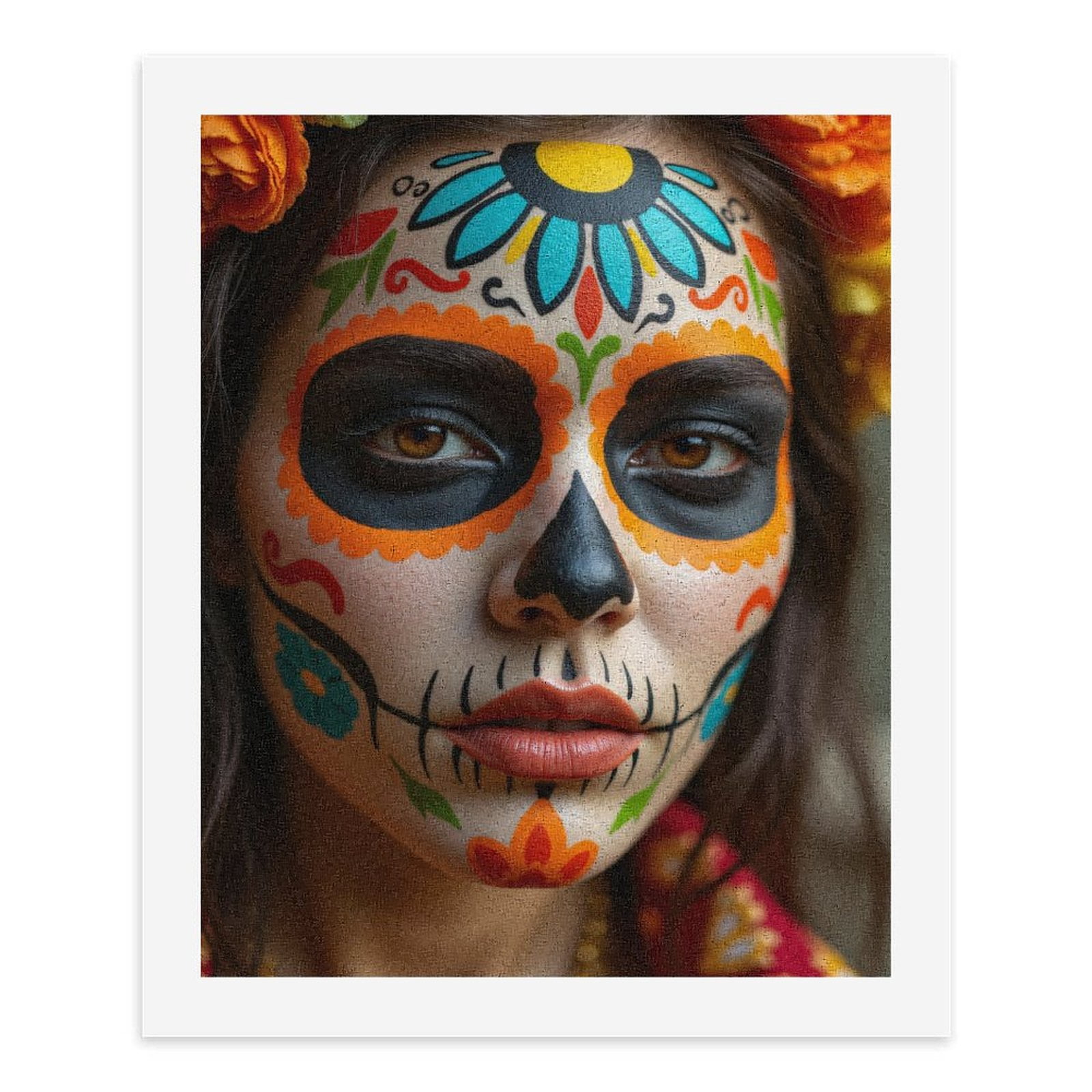 Paint By Numbers Kit for Adults Beginner - DIY Colorful Face Art Design Canvas Painting Kits for Adults, Frameless Paint By Number for Adults for Home Wall Decor 16x20 Inch