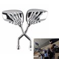 thumbnail image 6 of Motorcycle Skull Skeleton Hand Rearview Side Mirrors 8mm Thread For Suzuki Honda, 6 of 10
