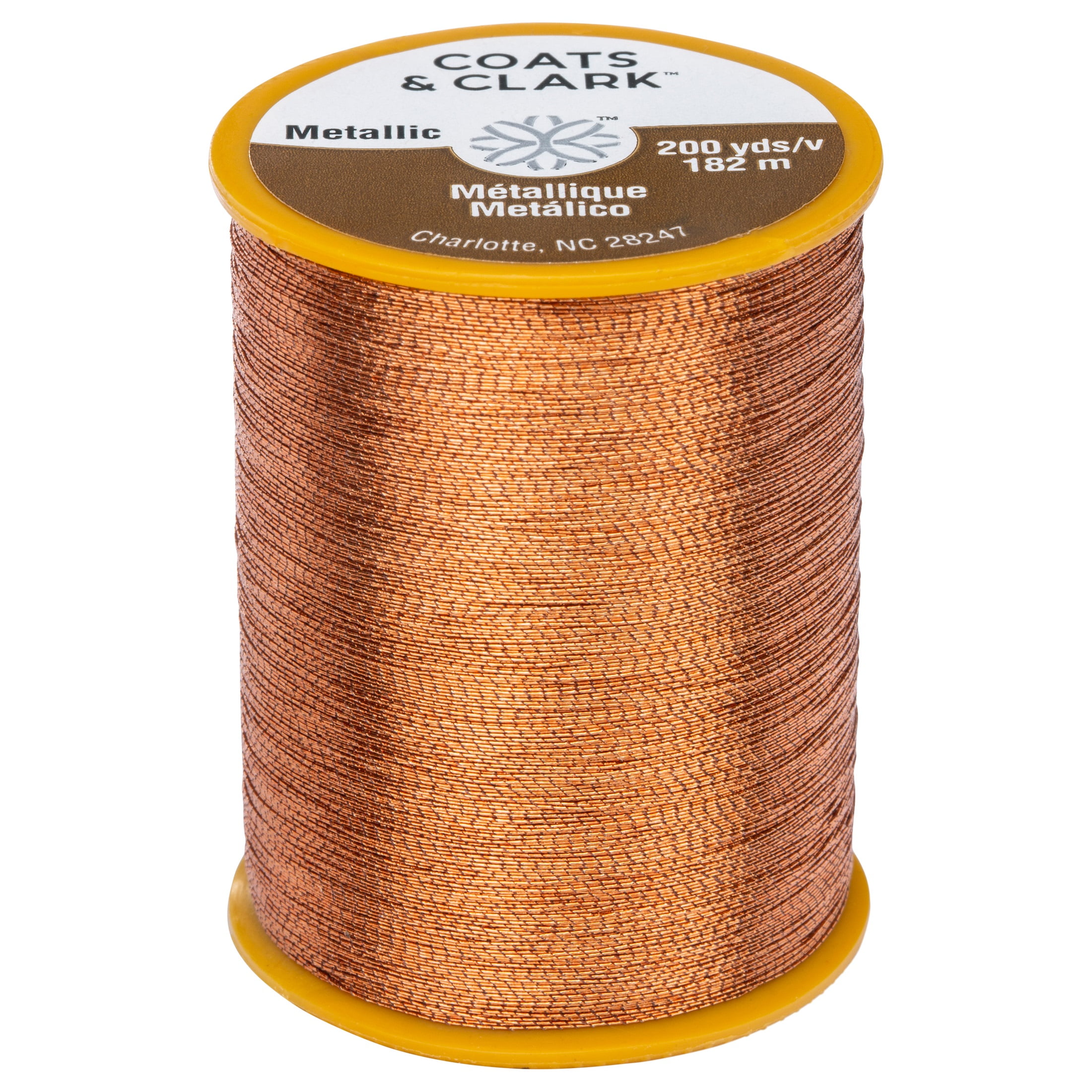 Coats & Clark Metallic Copper Embroidery Thread, 200 Yards