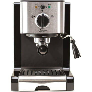 116.04 Pump Espresso and Cappuccino Machine EC100, Black and Stainless, 46 oz
