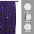 thumbnail image 3 of Purple Galaxy Window Curtains for Bedroom 42 x 63 Inch Rod Pocket Outer Space Stars Celestial Starry Cool Anime Kids Boys Women Living Bedroom Room Home Treatment Set of 2 Curtain Panels Drapes, 3 of 5