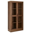 thumbnail image 2 of Better Homes & Gardens Ezra Glass Door Storage Accent Cabinet, Warm Walnut finish, 2 of 10