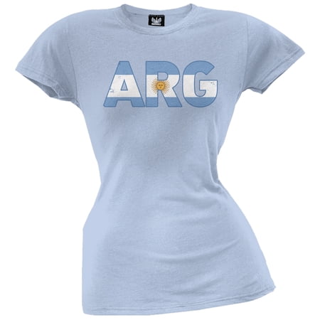 World Cup ARG Argentina Distressed Juniors Blue T-Shirt