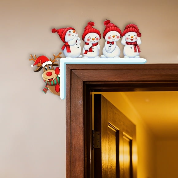 Christmas Products Wooden Corner Door Frame Decorations Personalized Christmas Wooden Decorations