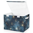 thumbnail image 2 of Flash Stars in Night Foldable Storage Bin with Lid and Handle Collapsible Storage Box 16.5 x 12.6 x 11.8 inches, 2 of 7