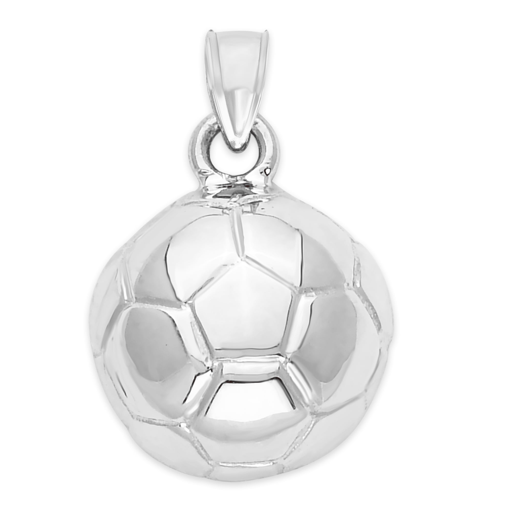 Finejewelers Sterling Silver Antiqued Soccer Ball Pendant Necklace Chain Included 