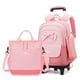 thumbnail image 1 of Mochila con ruedas para niñas MITOWERMI 32x24x44 cm, conjunto rosa, 1 of 8
