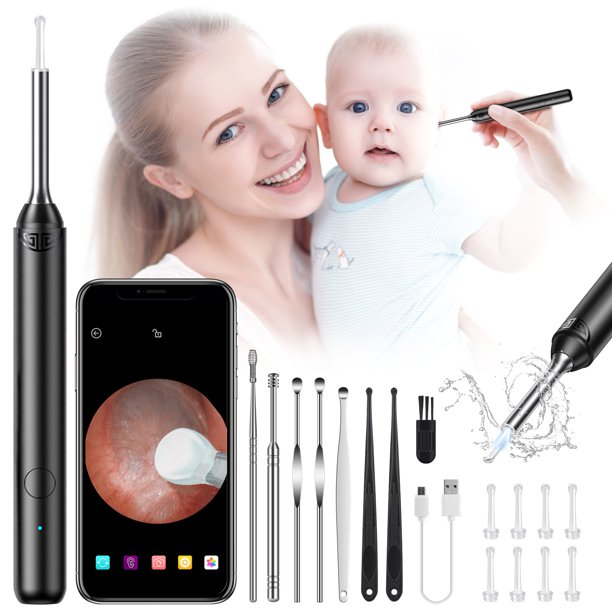 Ear Wax Removal Tool, AWELOR Ear Cleaner, Earwax Remover Tool,1080P HD Wireless Wifi Ear