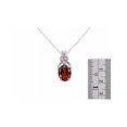 thumbnail image 3 of RYLOS Necklace Sterling Silver 925 Classic Designer Necklace Gemstone &  Diamonds Pendant with 18" Chain 9X7MM Garnet January Birthstone Womens Jewelry Silver Necklace For Women, 3 of 7