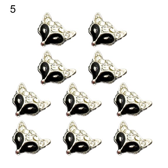 UDIYO 10Pcs/Set Nail Sticker Rhinestone Delicate Synthetic Colorful Nail Decal Jewelry Decor for Party