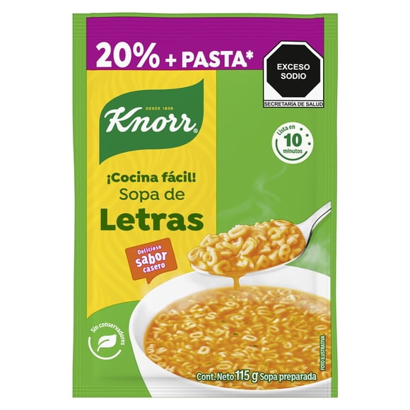 Sopa de letras Knorr 115 g