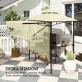 thumbnail image 3 of Outsunny 8' x 7.6' Grill Gazebo, Double Tiered Outdoor BBQ Gazebo with Side Awning, 2 Side Shelves and 6 Hooks for Patio, Deck, Yard, Beige, 3 of 9