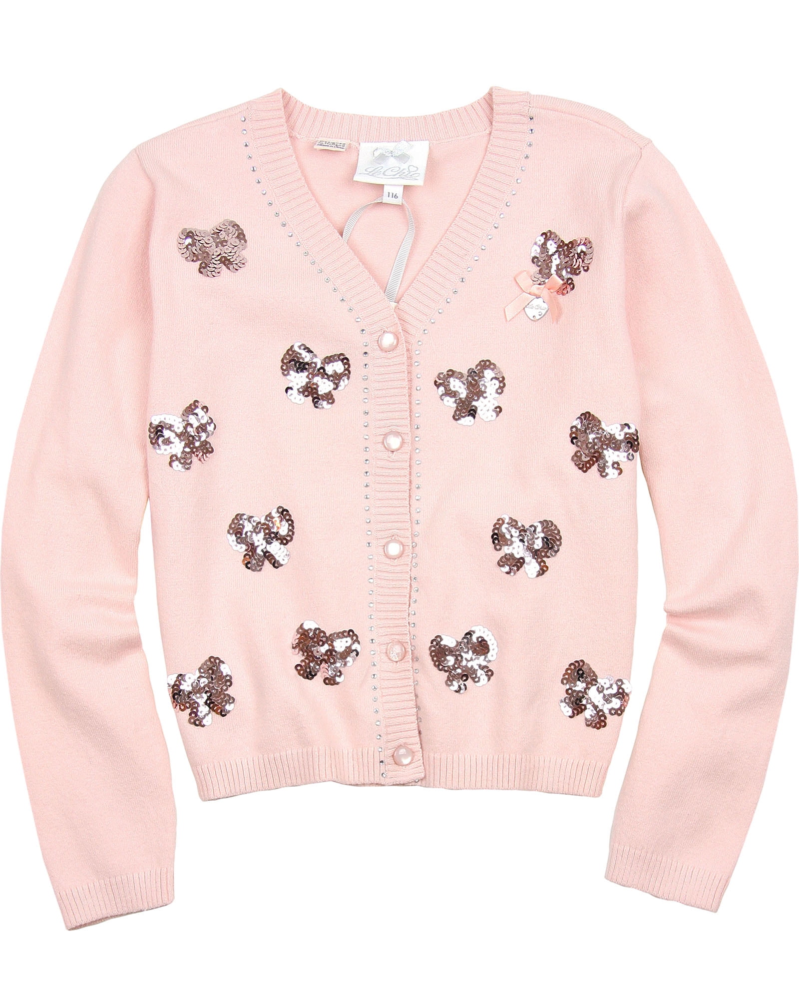 peach cardigan