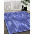 thumbnail image 3 of Ahgly Company Machine Washable Indoor Rectangle Transitional Sky Blue Area Rugs, 5' x 7', 3 of 7