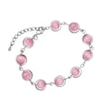 thumbnail image 4 of Pulsera de eslabones de cadena Pulsera del día de San Valentín con cuentas Pulsera elegante para mujer para hija, amistad BFF, compromiso, 4 of 8