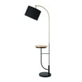 thumbnail image 5 of Teamson Home Floor Lamp USB Port & Wooden Table Black Modern Lighting VN-L00071B, 5 of 10