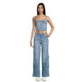 thumbnail image 3 of Madden NYC Juniors High Rise Cargo Pants, 29" Inseam, Sizes 1-21, 3 of 6