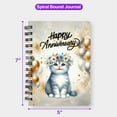 thumbnail image 5 of Happy Anniversary Scottish Fold Celebrates Wedding Love Family Party Spiral Bound Journal Cat Lover Kitten Owner Gifts 5x7in Spiral Notebook - 01015, 5 of 5