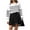 White, variant on Kaemgyyd Women's Casual Sweatshirt Dress Fashion Stripe Long Sleeve Patchwork Pullover Dress Fall Trendy Pleated Mini Dresses