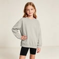 thumbnail image 6 of Auroural Girls Clothes Size 10-12 Girls Pullover Sweatshirt Kids Boys Girls Sweatshirt Fashion Cute Solid Color Long Sleeved Casual Sports Hoodie Pullover Top Boys Sweatshirt And Girls Clothes, 6 of 9