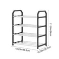 thumbnail image 3 of Four-Tier Plastic Shoe Rack, Stackable Closet Organizer, Ventilated Bedroom Storage Shelf for Entryway Use, 3 of 5