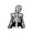 A, variant on lwlmwt Skeleton Shaped Halloween Floor Rug 16x24 Inch, Black White Gothic Skull Bone Non Slip Bath Mats for Bathroom Entryway Indoor Halloween Home Decor