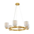 thumbnail image 5 of Isla Blanca 6-Light Chandelier in Warm Brass by Breegan Jane, 5 of 6